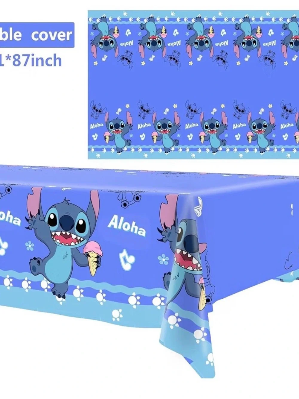 Stitch Aloha Birthday Party Tableware Set - Blue